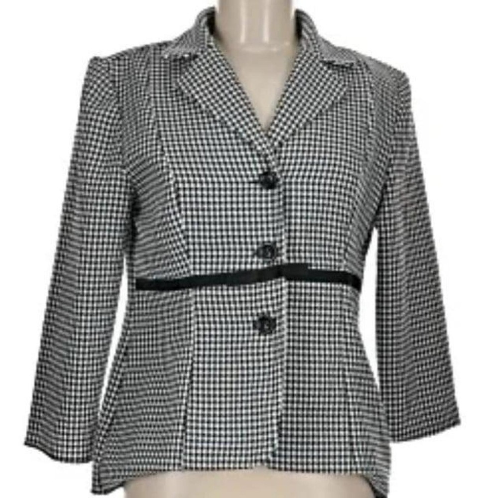 Sweet Suit Black & White checkered Blazer size 8